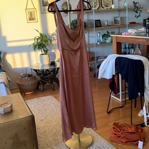 Dusty pink reformation dress